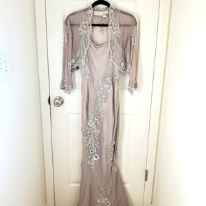 Vintage Beaded Scala gown Sz L
